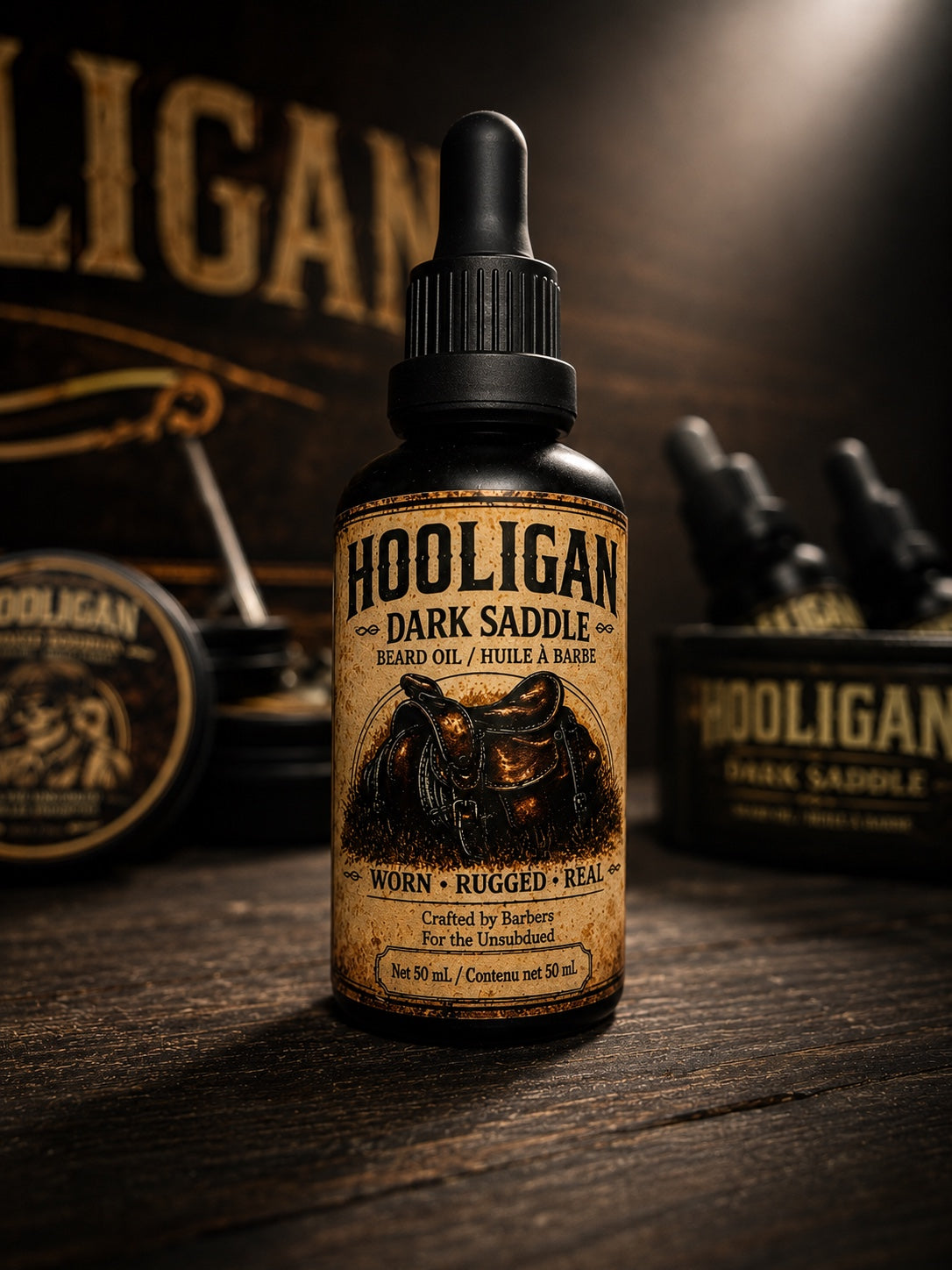 Hooligan Grooming Beard Oil Dark Saddle